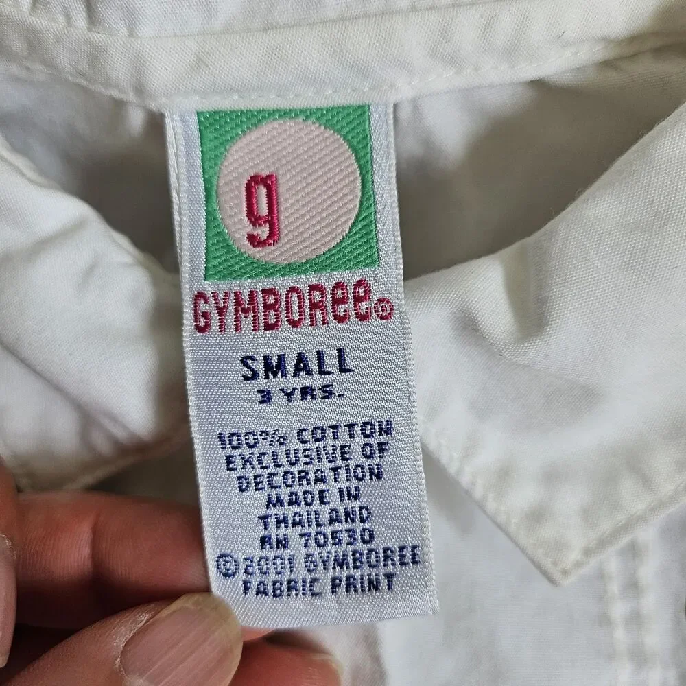 Girls’ Y2K Gymboree Embroidered Shirt & Gap Shorts Set – Size 3T • Vintage